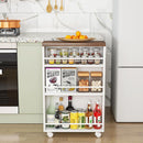 4-Tier Slim Rolling Storage Cart with Handle