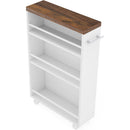 4-Tier Slim Rolling Storage Cart with Handle