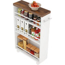 4-Tier Slim Rolling Storage Cart with Handle