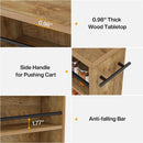 4-Tier Slim Rolling Storage Cart with Handle