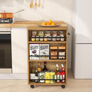 4-Tier Slim Rolling Storage Cart with Handle