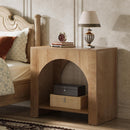27" Side Table, 2-Tier Square End Table with Storage Shelf