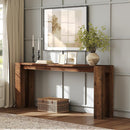 70.9" Console Table, Solid Wood Long Sofa Table for Entryway