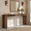 70.9" Console Table, Solid Wood Long Sofa Table for Entryway