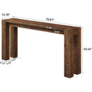 70.9" Console Table, Solid Wood Long Sofa Table for Entryway