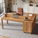 59" L-Shaped Computer Desk with Storage Cabinet, Home Office Corner Desk