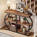 41" Console Table, 3-Tier Sofa & Entryway Table with Storage Shelves