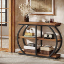 41" Console Table, 3-Tier Sofa & Entryway Table with Storage Shelves