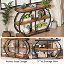 41" Console Table, 3-Tier Sofa & Entryway Table with Storage Shelves
