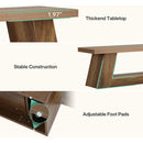 63" Entryway Bench with Shoe Storage Shelf, 2-Tier End of Bed Bench
