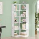 Corner Bookcase, 6-Tier 64.96" Corner Bookshelf with Anti-Drop Panels ()