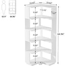 Corner Bookcase, 6-Tier 64.96" Corner Bookshelf with Anti-Drop Panels ()