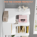 Corner Bookcase, 6-Tier 64.96" Corner Bookshelf with Anti-Drop Panels ()