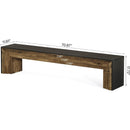 Wood Dining Bench, 70.9" Farmhouse Long Kitchen Bench Seating