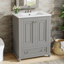 Freestanding Bathroom Vanity with Sink, 24-Inch Storage Cabinet with 2 Doors