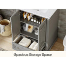 Freestanding Bathroom Vanity with Sink, 24-Inch Storage Cabinet with 2 Doors