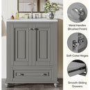 Freestanding Bathroom Vanity with Sink, 24-Inch Storage Cabinet with 2 Doors