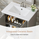 Freestanding Bathroom Vanity with Sink, 24-Inch Storage Cabinet with 2 Doors