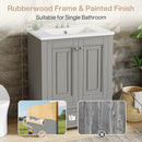 Freestanding Bathroom Vanity with Sink, 24-Inch Storage Cabinet with 2 Doors