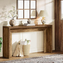 55" Console Table, Rustic Farmhouse Sofa Table for Entryway & Hallway