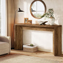 55" Console Table, Rustic Farmhouse Sofa Table for Entryway & Hallway