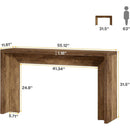 55" Console Table, Rustic Farmhouse Sofa Table for Entryway & Hallway
