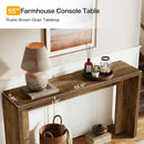 55" Console Table, Rustic Farmhouse Sofa Table for Entryway & Hallway