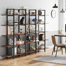 5-Tier Bookcase, Open Etagere Metal & Wood Display Shelf
