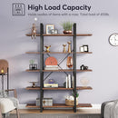 5-Tier Bookcase, Open Etagere Metal & Wood Display Shelf