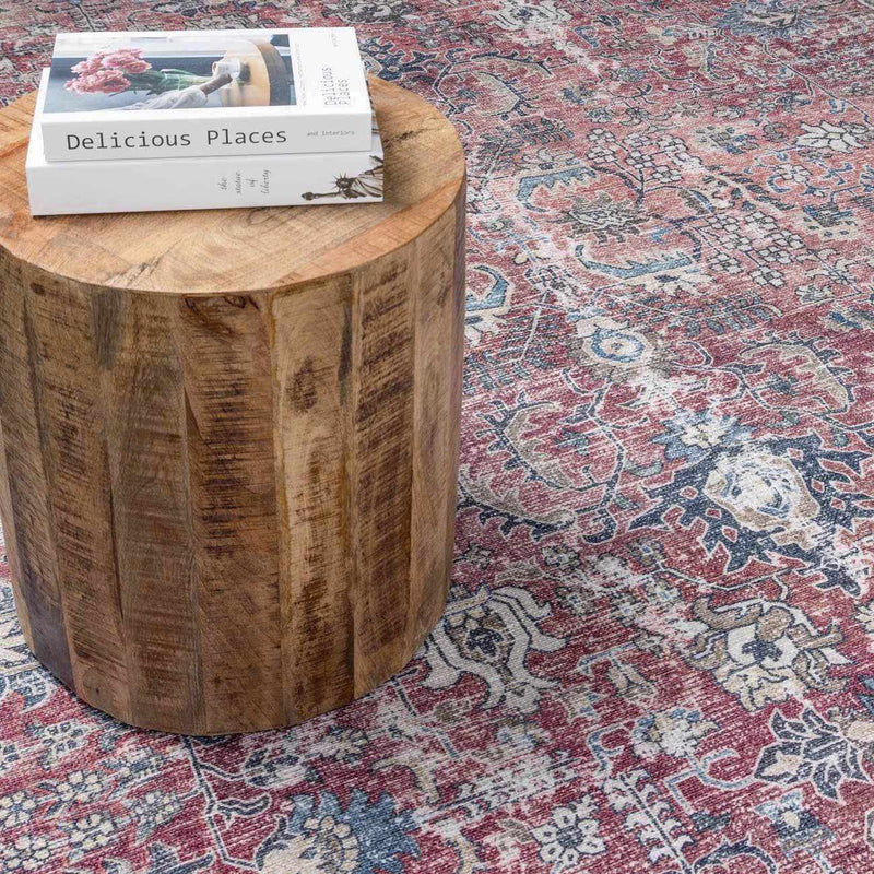 Burgundy Holi-2303 Washable Area Rug