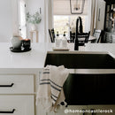 Haley Turkish Cotton + Bamboo Hand Towel - Two Stripe by Sweet Water Decor
