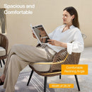 4-Piece Rattan Patio Furniture Set with Cushions & Glass Coffee Table
