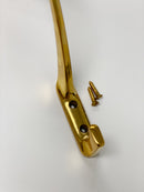 Unlacquered Polished Brass "Zen" Wall Coat and Hat Hook
