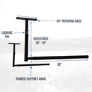 Hi-Port 2 | Ladder Adjustable Ceiling Storage Rack | Single | Holds 75 lbs