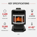ComfortBilt HP21-SS Pellet Stove - Stainless Steel Trim