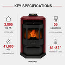 ComfortBilt HP22 Pellet Stove Burgundy  Special Buy!!!