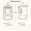 ComfortBilt HP22-SS Pellet Stove Brown Stainless Steel