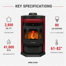 ComfortBilt HP22-N Pellet Stove Burgundy