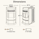 ComfortBilt HP22-N SS Pellet Stove Brown