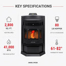ComfortBilt HP22 Pellet Stove Black