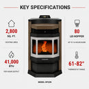 ComfortBilt HP22-N SS Pellet Stove Brown
