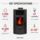 ComfortBilt HP50S Pellet Stove - Dark Brown
