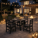 Corex HDPE Outdoor Dining Set, 6-Piece