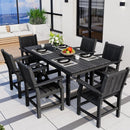 Corex HDPE Outdoor Dining Set, 7-Piece, Black