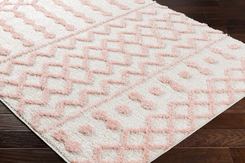 Darva Pink Plush Area Carpet