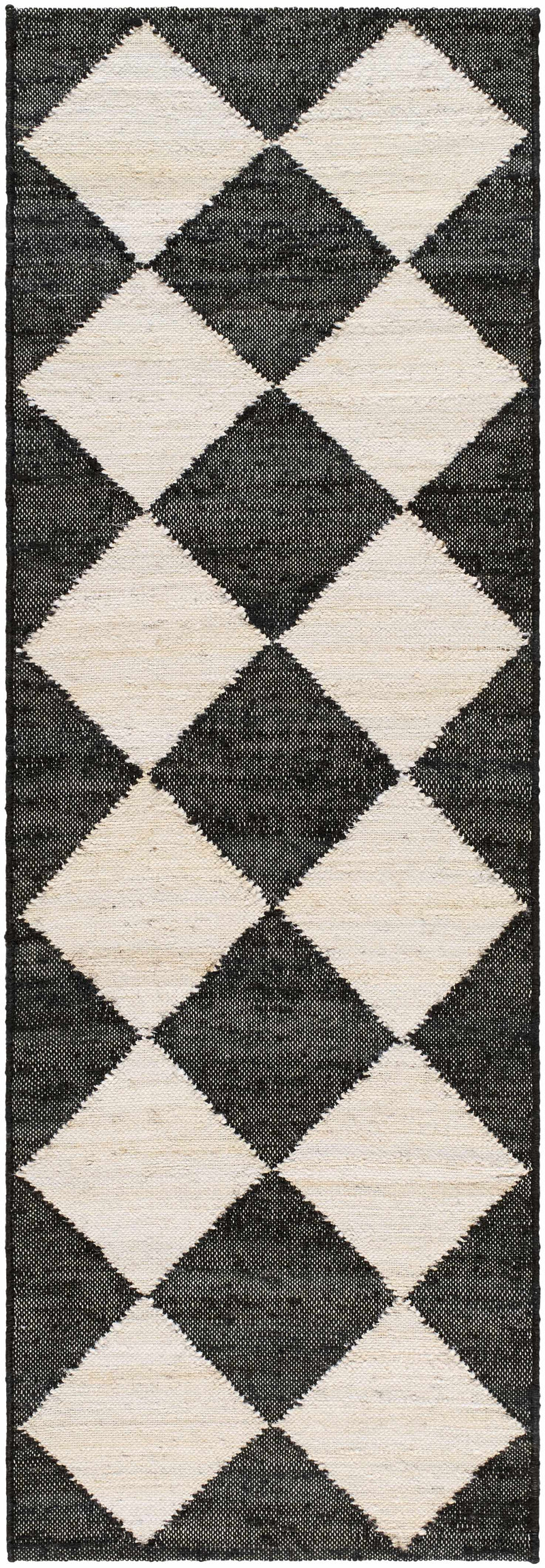 Vivir x Livabliss Antho Black Diamonds Jute Rug