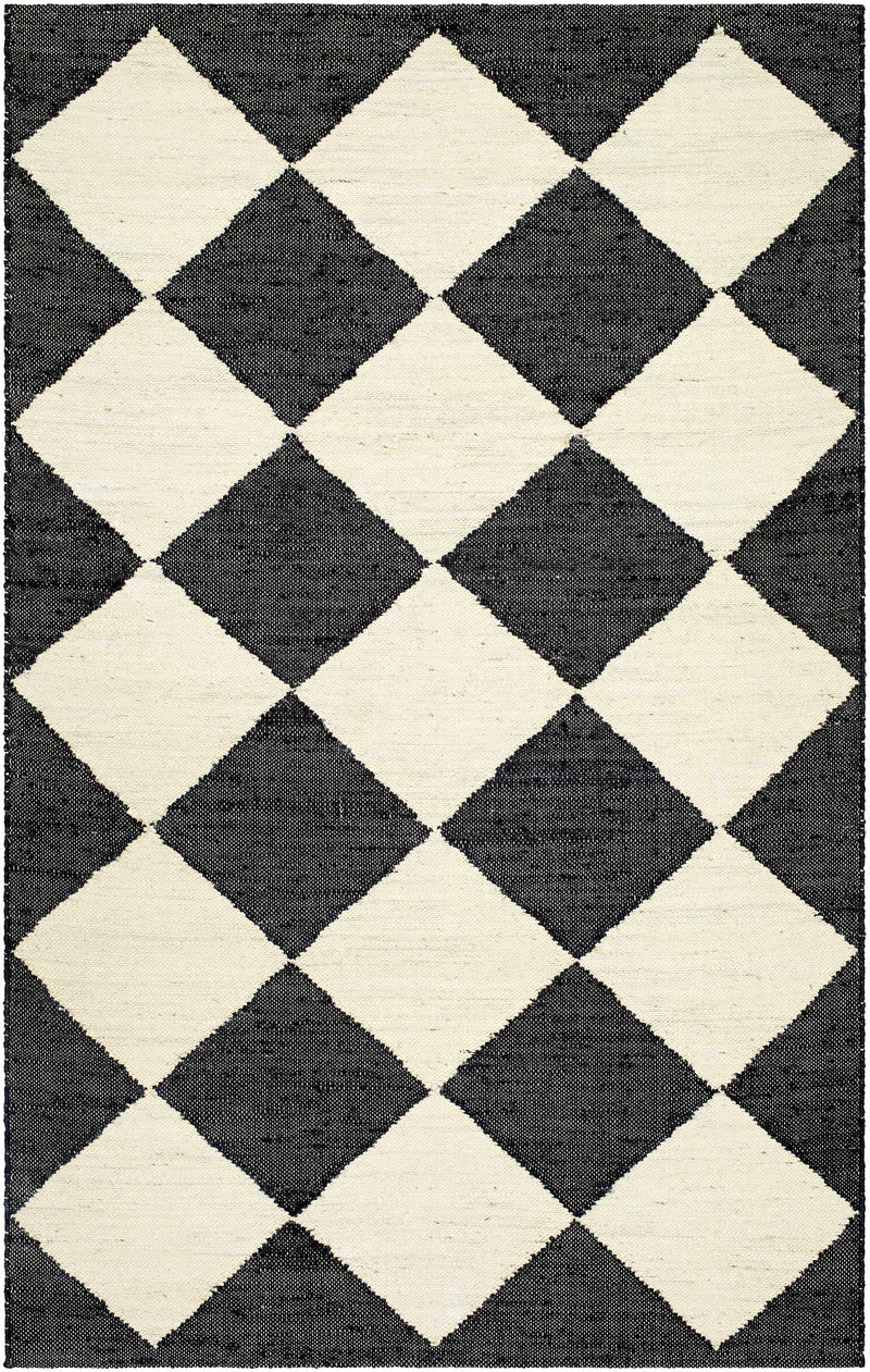 Vivir x Livabliss Antho Black Diamonds Jute Rug
