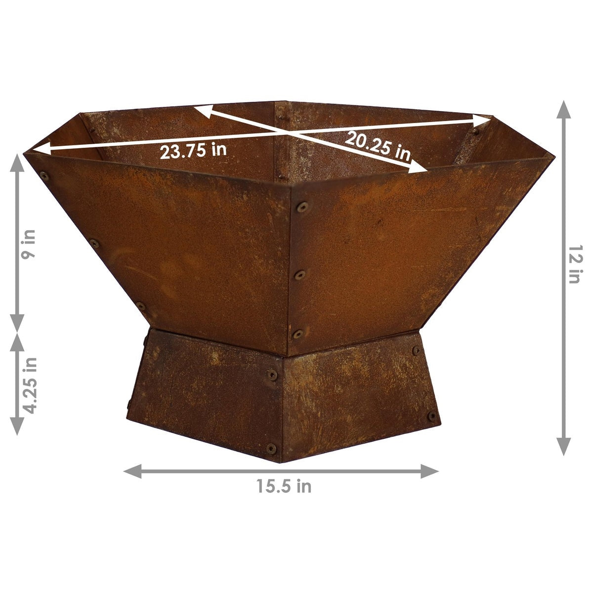 23 Inch  Rustic Steel Affinity Fire Pit, photo 5 of 5