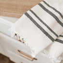 Haley Turkish Cotton + Bamboo Hand Towel - Two Stripe by Sweet Water Decor