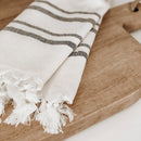 Haley Turkish Cotton + Bamboo Hand Towel - Two Stripe by Sweet Water Decor